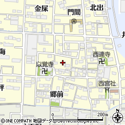 愛知県一宮市木曽川町門間（西郷）周辺の地図