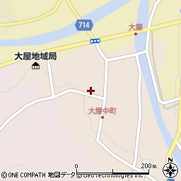 兵庫県養父市大屋町大屋市場107周辺の地図