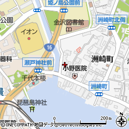 神奈川県横浜市金沢区洲崎町4-21周辺の地図