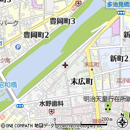 岐阜県多治見市青木町周辺の地図