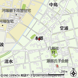 愛知県一宮市瀬部本郷周辺の地図