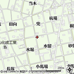 愛知県一宮市瀬部水留1周辺の地図