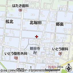 愛知県一宮市浅井町西浅井北堀田54周辺の地図