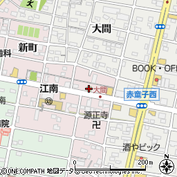 すき家江南大間店周辺の地図