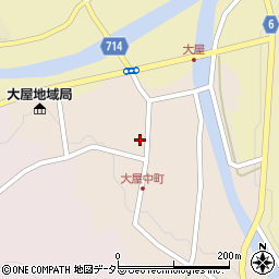 兵庫県養父市大屋町大屋市場50周辺の地図