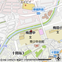 茅ヶ崎市立梅田中学校周辺の地図