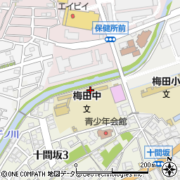 茅ヶ崎市立梅田中学校周辺の地図