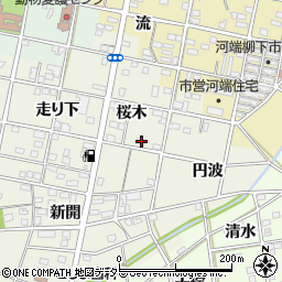愛知県一宮市浅井町東浅井桜木29周辺の地図