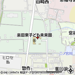 犬山市役所　楽田東子ども未来園周辺の地図
