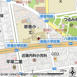 平塚市立崇善小学校周辺の地図