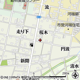 愛知県一宮市浅井町東浅井桜木36周辺の地図