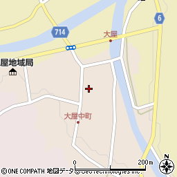 兵庫県養父市大屋町大屋市場101周辺の地図