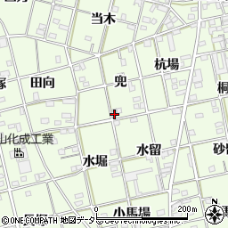 愛知県一宮市瀬部兜22周辺の地図