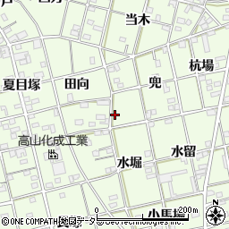 愛知県一宮市瀬部兜11周辺の地図
