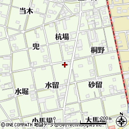 愛知県一宮市瀬部水留13周辺の地図