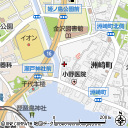 神奈川県横浜市金沢区洲崎町4-23周辺の地図