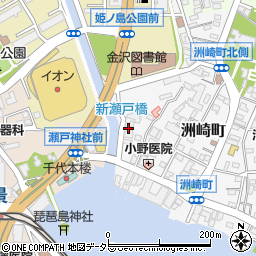 神奈川県横浜市金沢区洲崎町4-23周辺の地図