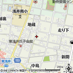 愛知県一宮市浅井町東浅井地蔵66周辺の地図