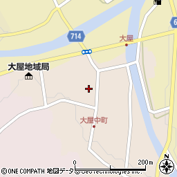 兵庫県養父市大屋町大屋市場52周辺の地図