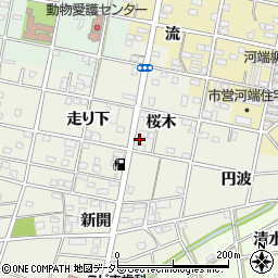 愛知県一宮市浅井町東浅井桜木38周辺の地図