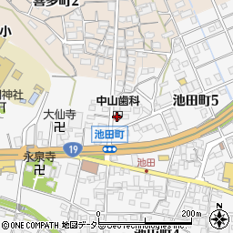 中山歯科医院周辺の地図
