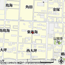 愛知県一宮市木曽川町門間東島海周辺の地図