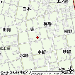愛知県一宮市瀬部兜27-3周辺の地図