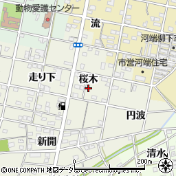愛知県一宮市浅井町東浅井桜木30周辺の地図
