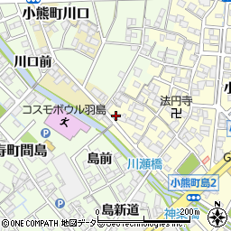 岐阜県羽島市小熊町島179周辺の地図