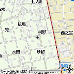 愛知県一宮市瀬部砂留12周辺の地図