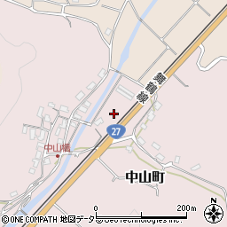 京都府綾部市中山町古川周辺の地図