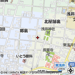 愛知県一宮市浅井町東浅井戌亥8周辺の地図