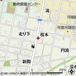 愛知県一宮市浅井町東浅井桜木37周辺の地図