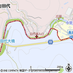 田代郷入口周辺の地図