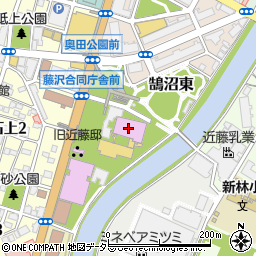 藤沢市民会館周辺の地図