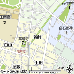 愛知県江南市尾崎町若竹周辺の地図