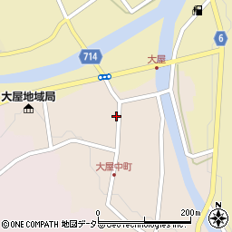 兵庫県養父市大屋町大屋市場54周辺の地図