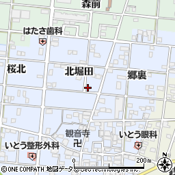 愛知県一宮市浅井町西浅井北堀田40周辺の地図