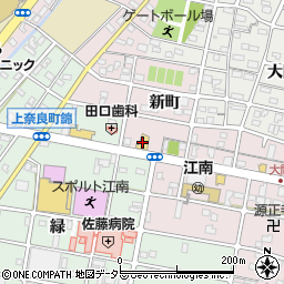 西日本三菱江南店周辺の地図