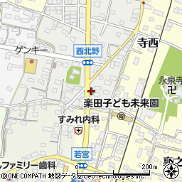 愛知県犬山市西北野90周辺の地図