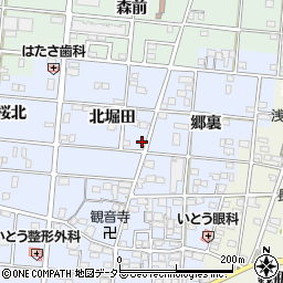 愛知県一宮市浅井町西浅井北堀田42周辺の地図