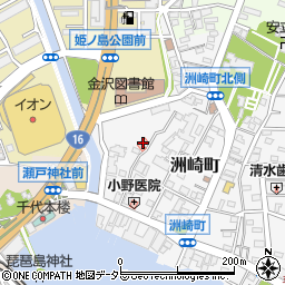 神奈川県横浜市金沢区洲崎町4-3周辺の地図