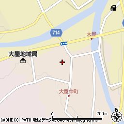 兵庫県養父市大屋町大屋市場45周辺の地図