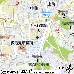 岐阜県多治見市常盤町周辺の地図