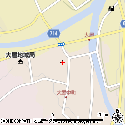 兵庫県養父市大屋町大屋市場56周辺の地図