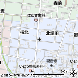 愛知県一宮市浅井町西浅井北堀田28周辺の地図