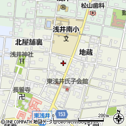 愛知県一宮市浅井町東浅井地蔵342周辺の地図