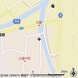 兵庫県養父市大屋町大屋市場73周辺の地図