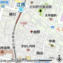 愛知県江南市赤童子町南野周辺の地図