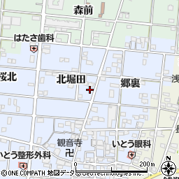 愛知県一宮市浅井町西浅井北堀田41周辺の地図